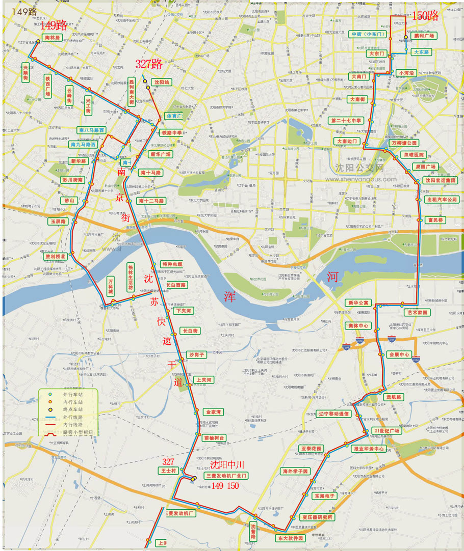 公交地图: 下车后路线